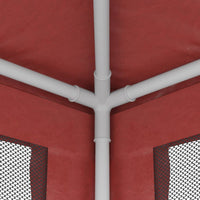 Tenda per Feste con Pareti Laterali in Rete Rossa 3x4 m HDPE 319235