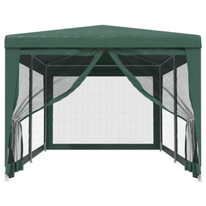 Tenda per Feste con 6 Pareti Laterali in Rete Verde 3x6 m HDPE 319238