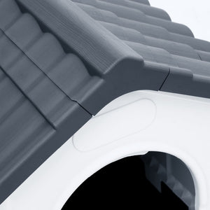 Cuccia per cani grigia 57x68x66 cm in polipropilene 152228