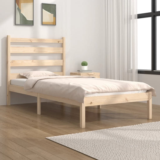 Giroletto-Struttura Letto in Legno Massello di Pino 90x190 cm Single 598062
