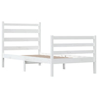 Giroletto in Legno Massello di Pino 90x200 cm Bianco 3103699