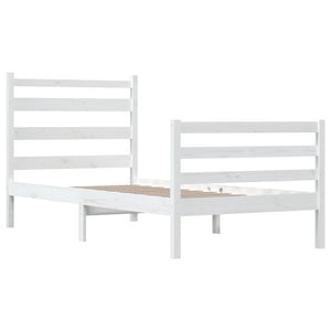 Giroletto in Legno Massello di Pino 90x200 cm Bianco 3103699