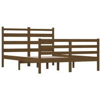 Giroletto in Legno Massello di Pino 160x200 cm Marrone Ambra 3103726