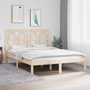 Giroletto-Struttura Letto in Legno Massello 135x190 cm Small Double 552586