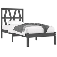 Giroletto Grigio in Legno Massello di Pino 90x200 cm 3103985