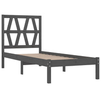 Giroletto Grigio in Legno Massello di Pino 90x200 cm 3103985