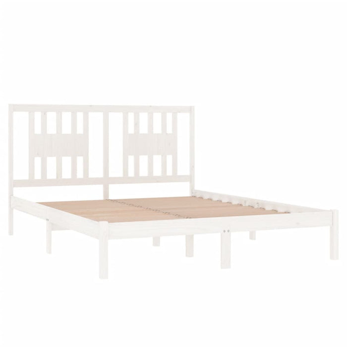 Giroletto Bianco in Legno Massello di Pino 160x200 cm 3104074