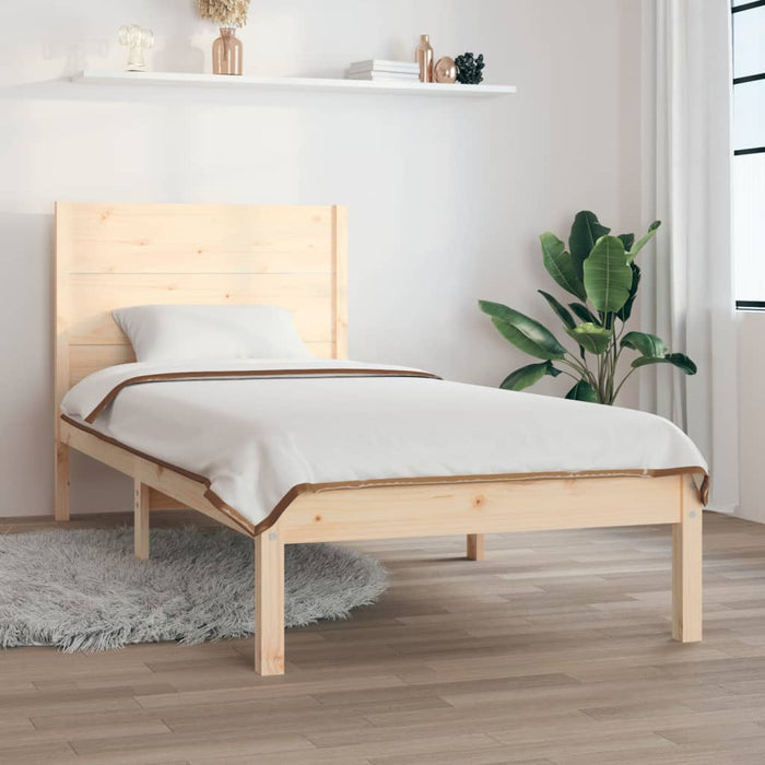 Giroletto-Struttura Letto in Legno Massello 90x190 cm Single 119565
