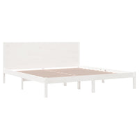 Giroletto senza Materasso Bianco 200x200 cm Legno Massello Pino 3104174