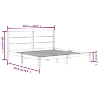 Giroletto Nero in Legno Massello di Pino 200x200 cm 3104177