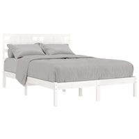 Letto senza Materasso Bianco 140x190 cm Legno Massello di Pino 3104199