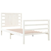 Letto senza Materasso Bianco 90x190 cm in Legno Massello Pino 3104249