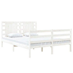 Giroletto senza Materasso Bianco 140x200 cm Legno Massello Pino 3104284