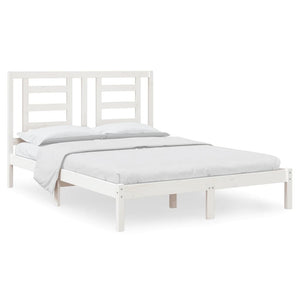 Letto senza Materasso Bianco 140x190 cm Legno Massello di Pino 3104329