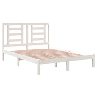 Letto senza Materasso Bianco 140x190 cm Legno Massello di Pino 3104329