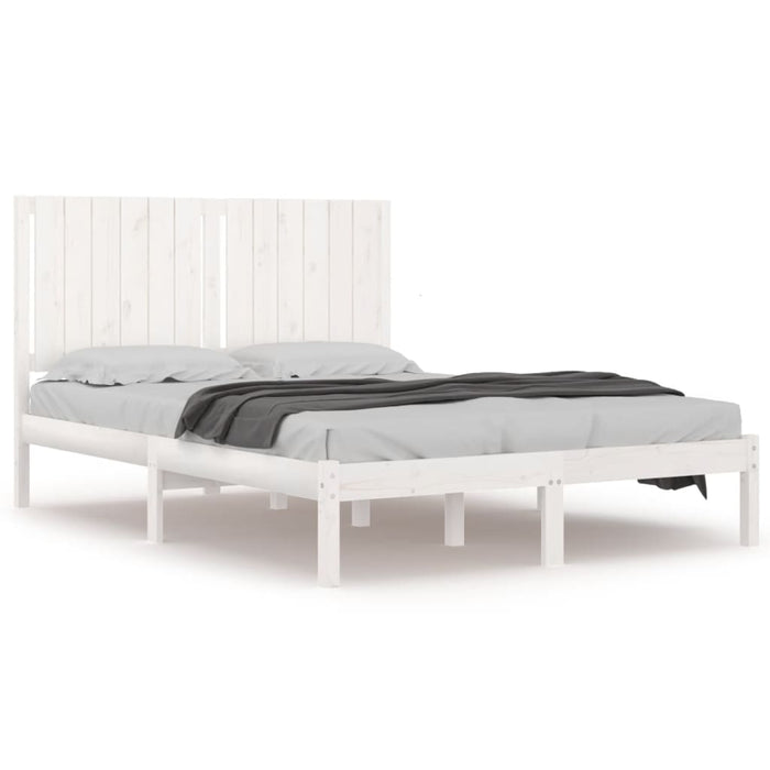 Letto senza Materasso Bianco 140x190 cm Legno Massello di Pino 3104394