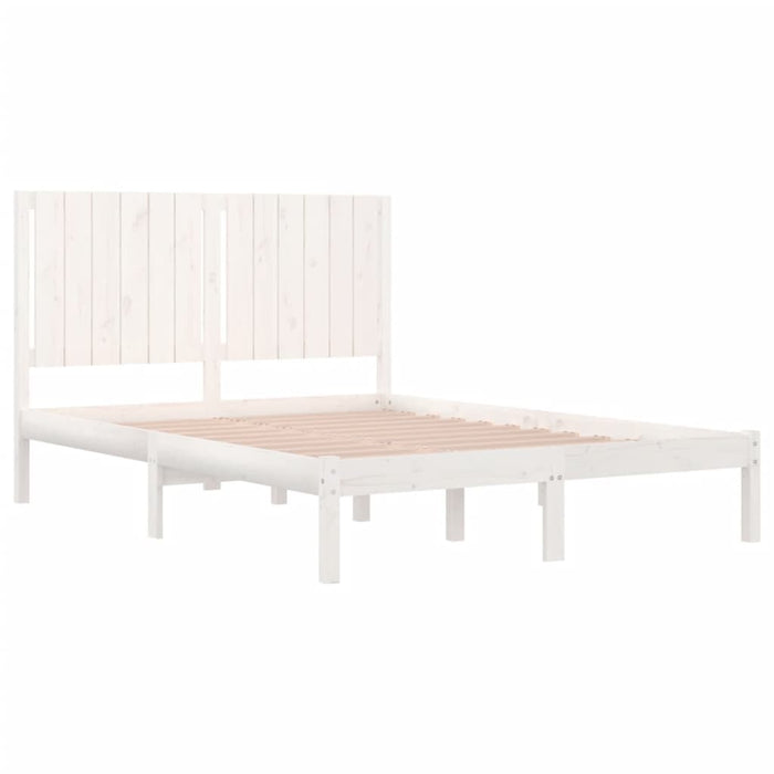 Letto senza Materasso Bianco 140x190 cm Legno Massello di Pino 3104394