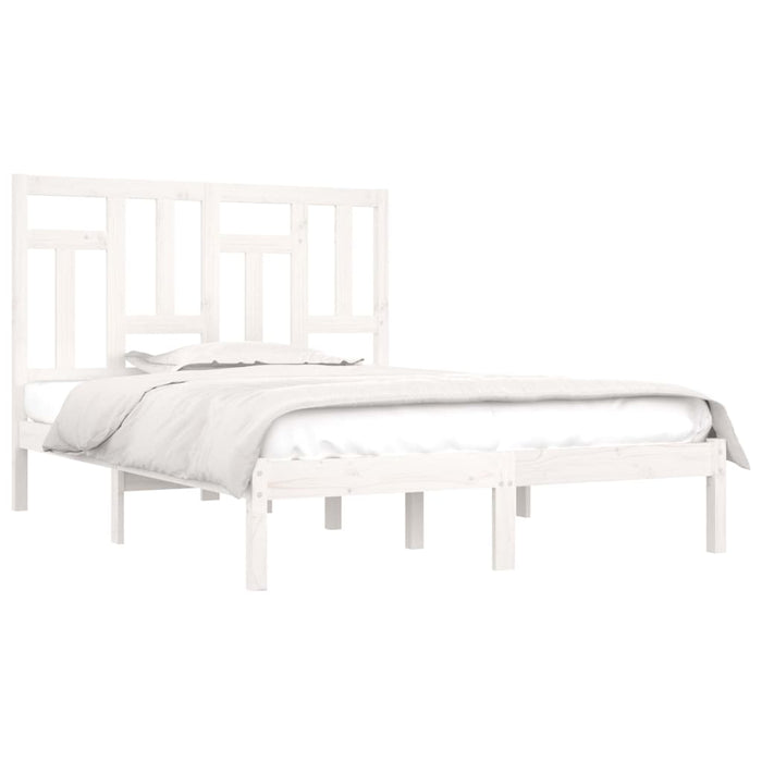 Letto senza Materasso Bianco 140x190 cm Legno Massello di Pino 3104524