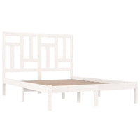 Letto senza Materasso Bianco 140x190 cm Legno Massello di Pino 3104524