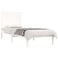 Giroletto-Struttura Letto Bianco in Legno Massello 75x190 cm Small Single 998893