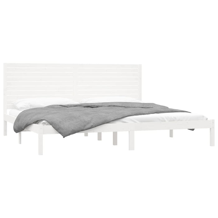 Giroletto-Struttura Letto Bianco in Legno Massello 180x200 cm Super King 448042