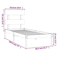 Giroletto in Legno Massello 75x190 cm Small Single 3104633