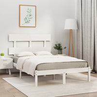 Giroletto-Struttura Letto Bianco in Legno Massello 160x200 cm 864465