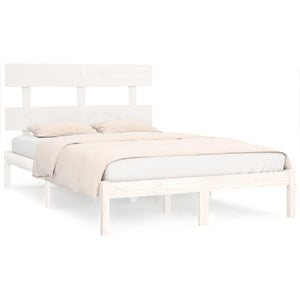 Giroletto-Struttura Letto Bianco in Legno Massello 180x200 cm Super King 775485