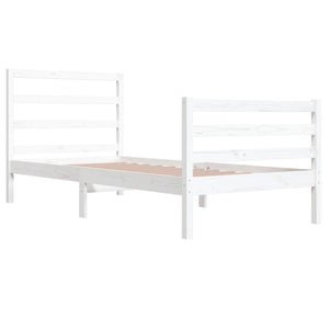 Giroletto Bianco in Legno Massello di Pino 90x200 cm 3104992