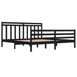 Giroletto Nero in Legno Massello 200x200 cm 3105339