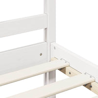 Giroletto-Struttura Letto Bianco in Legno Massello 200x200 cm 223221