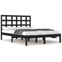 Giroletto Nero in Legno Massello 200x200 cm 3105494