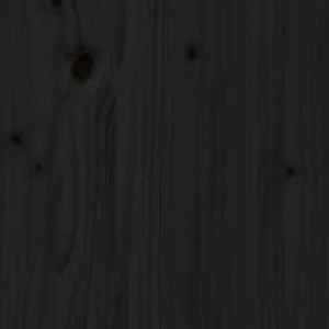 Giroletto Nero in Legno Massello 90x190 cm Single 3105634