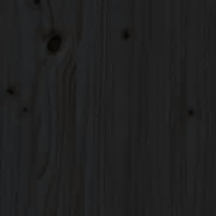 Giroletto Nero in Legno Massello 90x190 cm Single 3105634