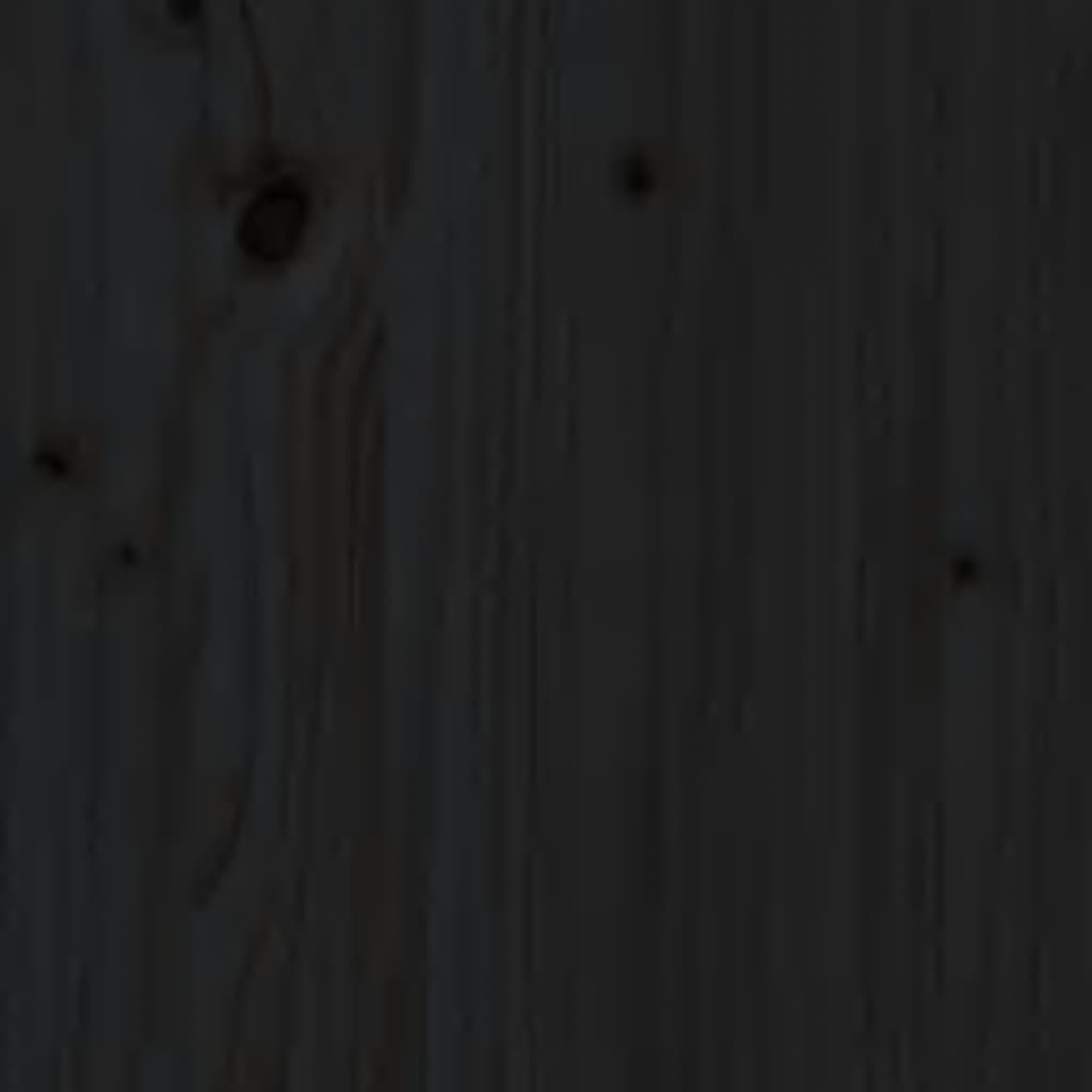 Giroletto Nero in Legno Massello 180x200 cm Super King 3105684