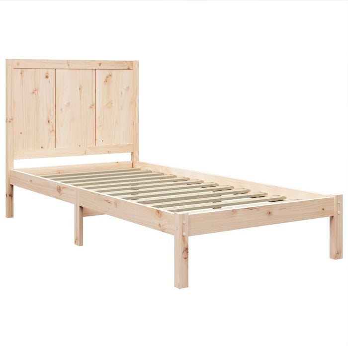 Letto senza Materasso 90x190 cm in Legno Massello di Pino 3105695