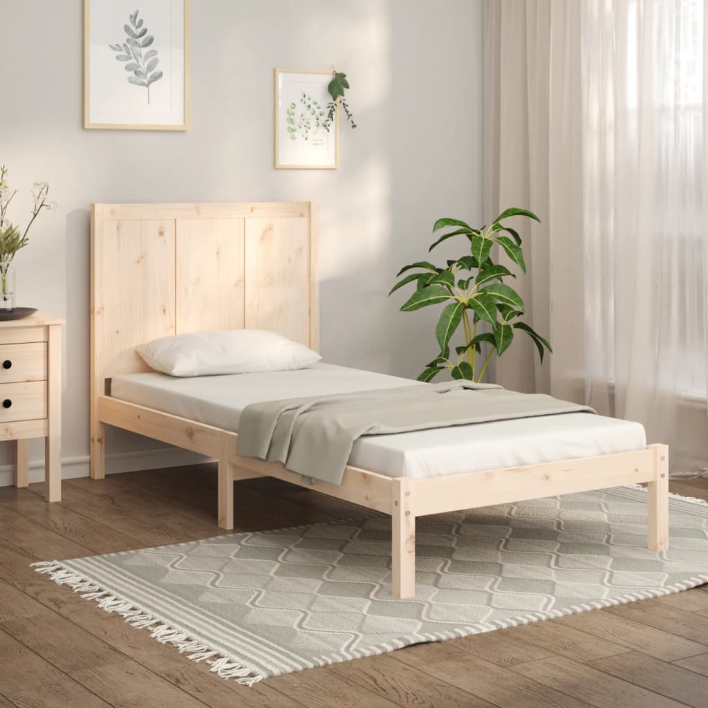 Letto senza Materasso 90x190 cm in Legno Massello di Pino 3105695