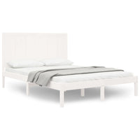 Letto senza Materasso Bianco 140x190 cm Legno Massello di Pino 3105711