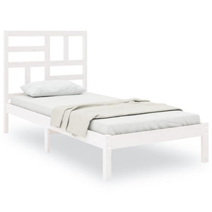 Giroletto-Struttura Letto Bianco in Legno Massello 75x190 cm Small Single 357312