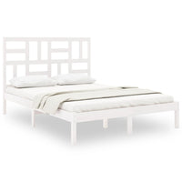 Giroletto-Struttura Letto Bianco in Legno Massello 160x200 cm 776637