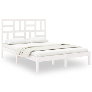 Giroletto-Struttura Letto Bianco in Legno Massello 160x200 cm 776637