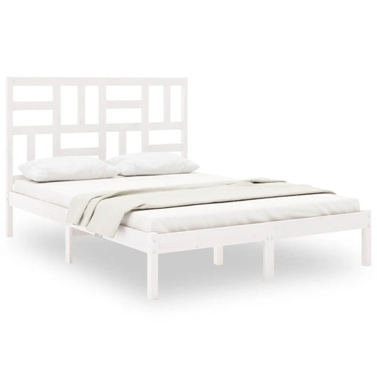 Giroletto-Struttura Letto Bianco in Legno Massello 160x200 cm 776637