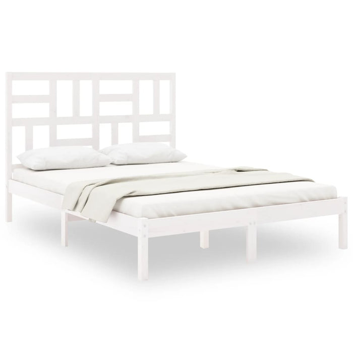 Giroletto-Struttura Letto Bianco in Legno Massello 160x200 cm 776637