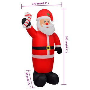 Babbo Natale Gonfiabile con LED 240 cm 345354