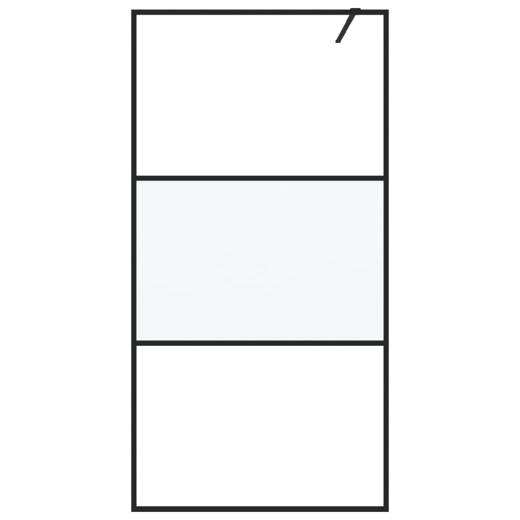 Parete Doccia Walk in 100x195 cm Vetro Semi Smerigliato ESG