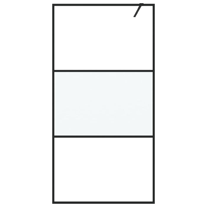 Parete Doccia Walk in 100x195 cm Vetro Semi Smerigliato ESG 152107