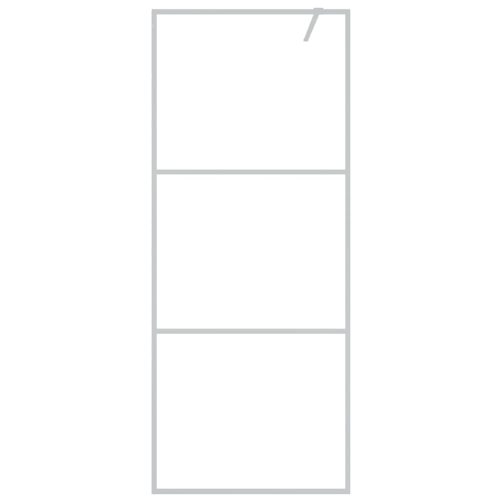 Parete Doccia Walk in Argento 80x195 cm Vetro Trasparente ESG