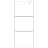 Parete Doccia Walk in Argento 80x195 cm Vetro Trasparente ESG 152115