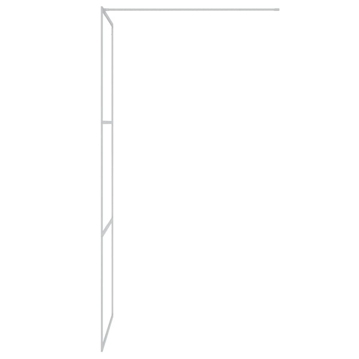 Parete Doccia Walk in Argento 80x195 cm Vetro Trasparente ESG