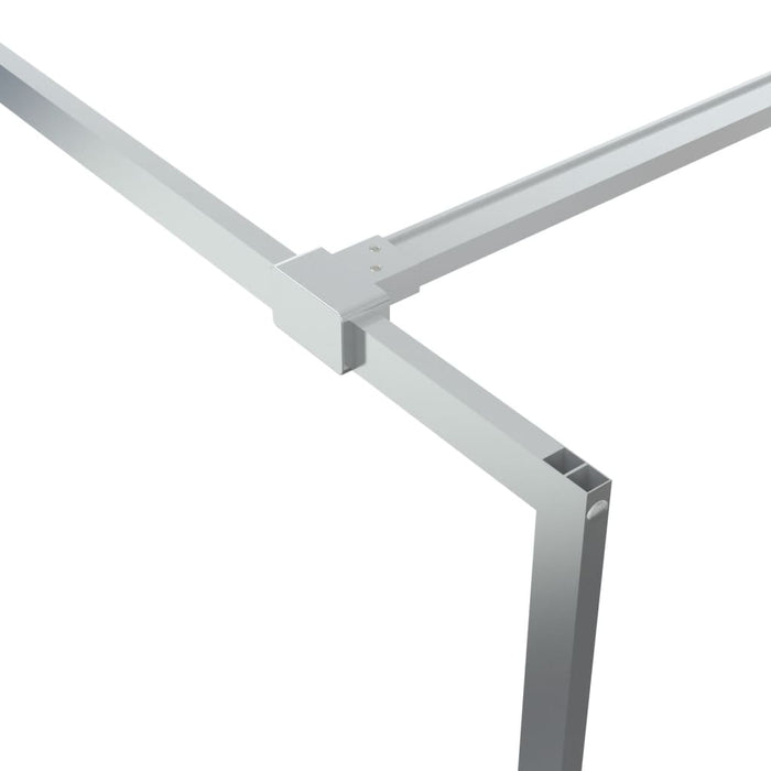 Parete Doccia Walk in Argento 80x195 cm Vetro Trasparente ESG